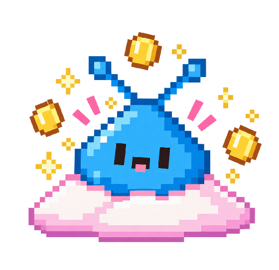 Happy Blobby at launch